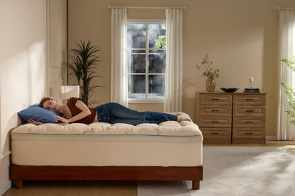 Surmatelas rafraîchissant en bambou avec double couche de mousse à mémoire de forme de 10 cm