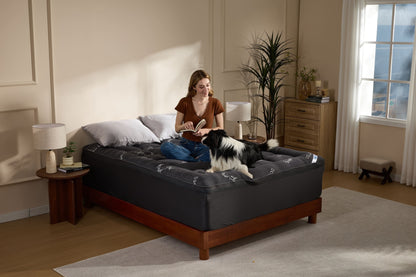 Surmatelas rafraîchissant en bambou avec double couche de mousse à mémoire de forme de 10 cm